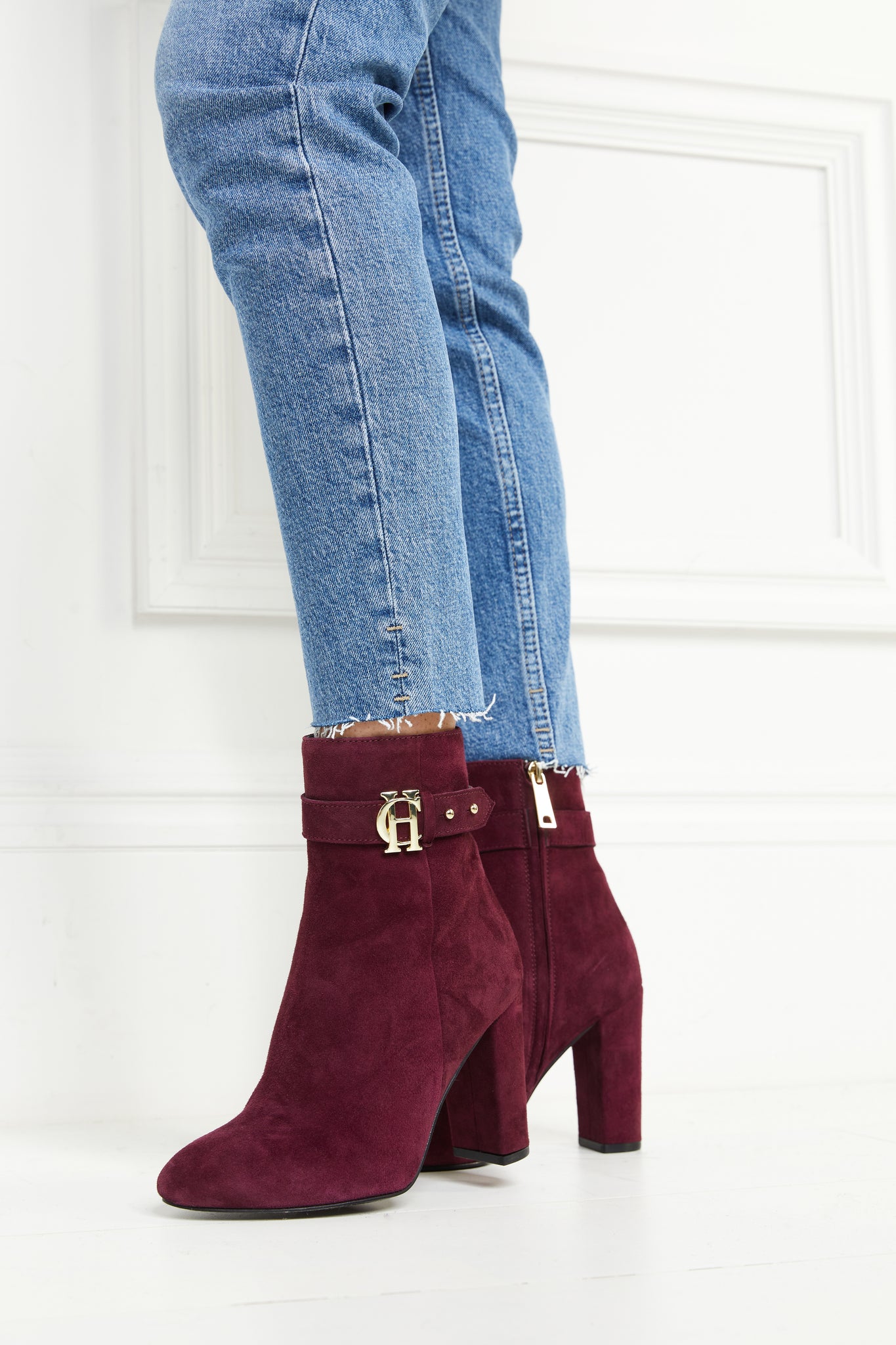 Mayfair Suede Ankle Boot (Merlot)