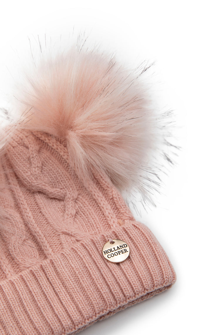 Baby Bobble Hat (Soft Pink)