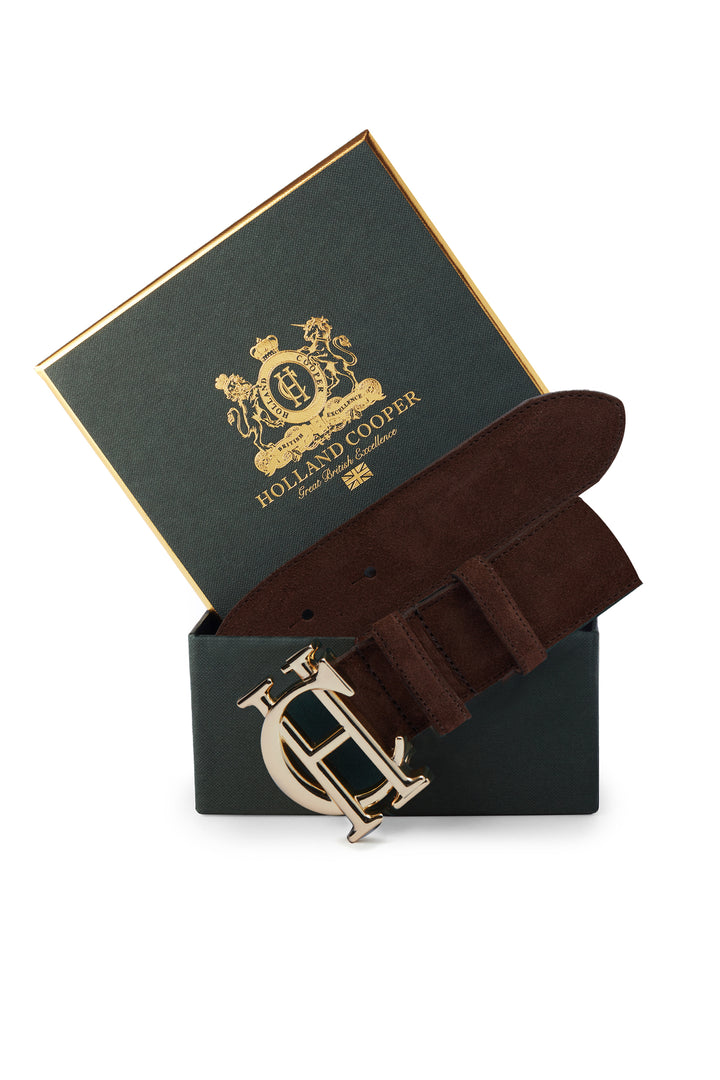 HC Classic Belt Suede (Chocolate) Holland Cooper