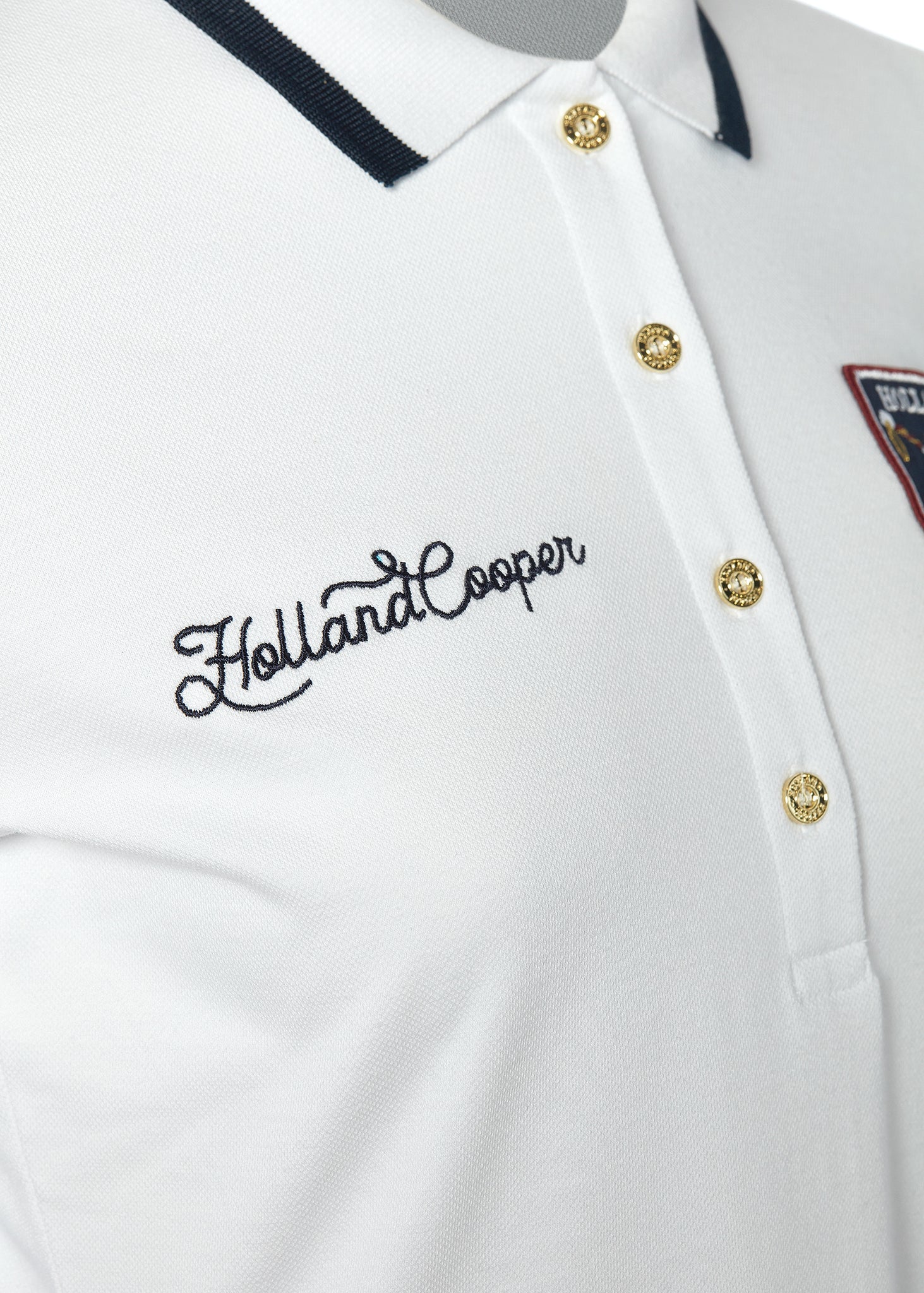 Classic Long Sleeve Polo Shirt (White)