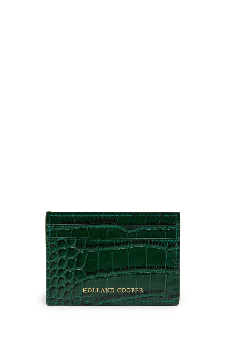 Chelsea Card Holder (Emerald Croc)