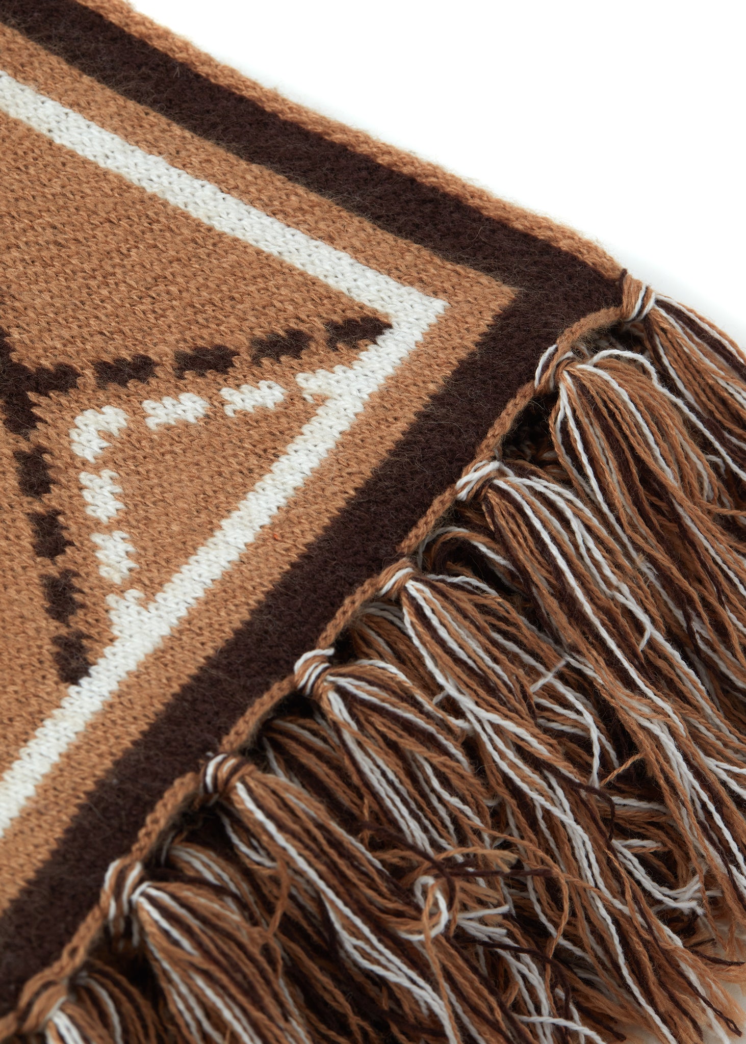 Totême Monogram Wool And Cashmere Scarf In Camel Monogram