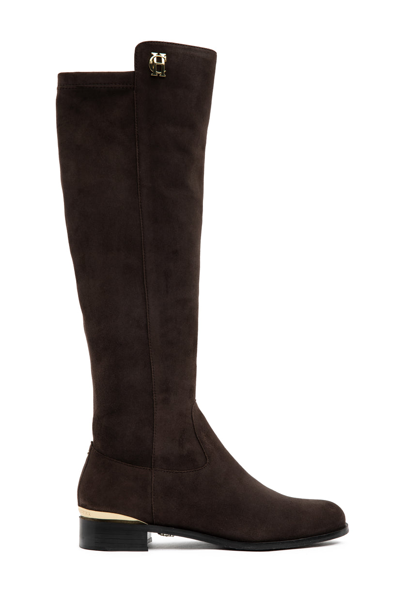 Albany Knee Boot (Chocolate Suede) – Holland Cooper