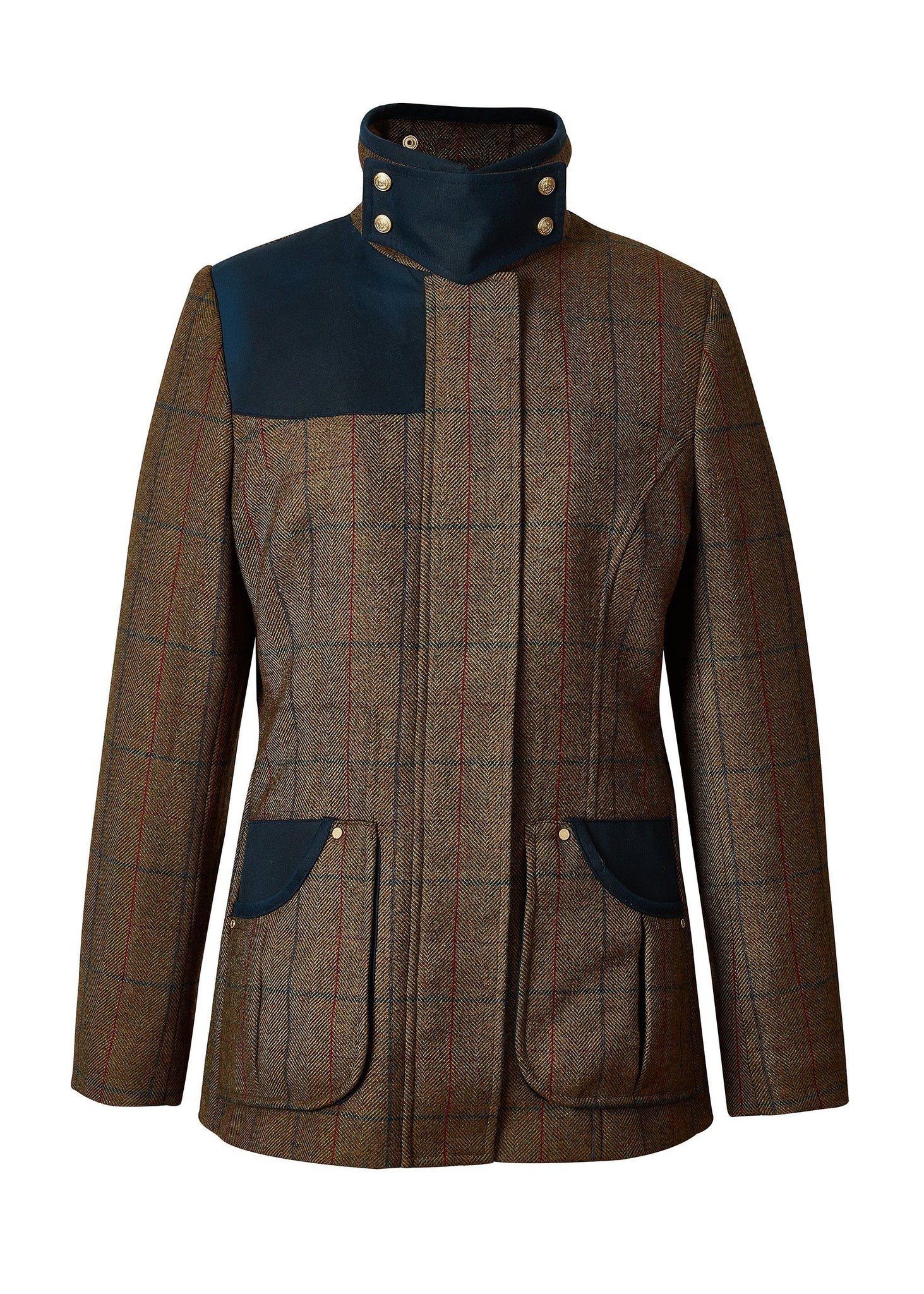 Checked Country Jacket Timeless Country Style Jacket: Rugged Elegance for Modern Outfits