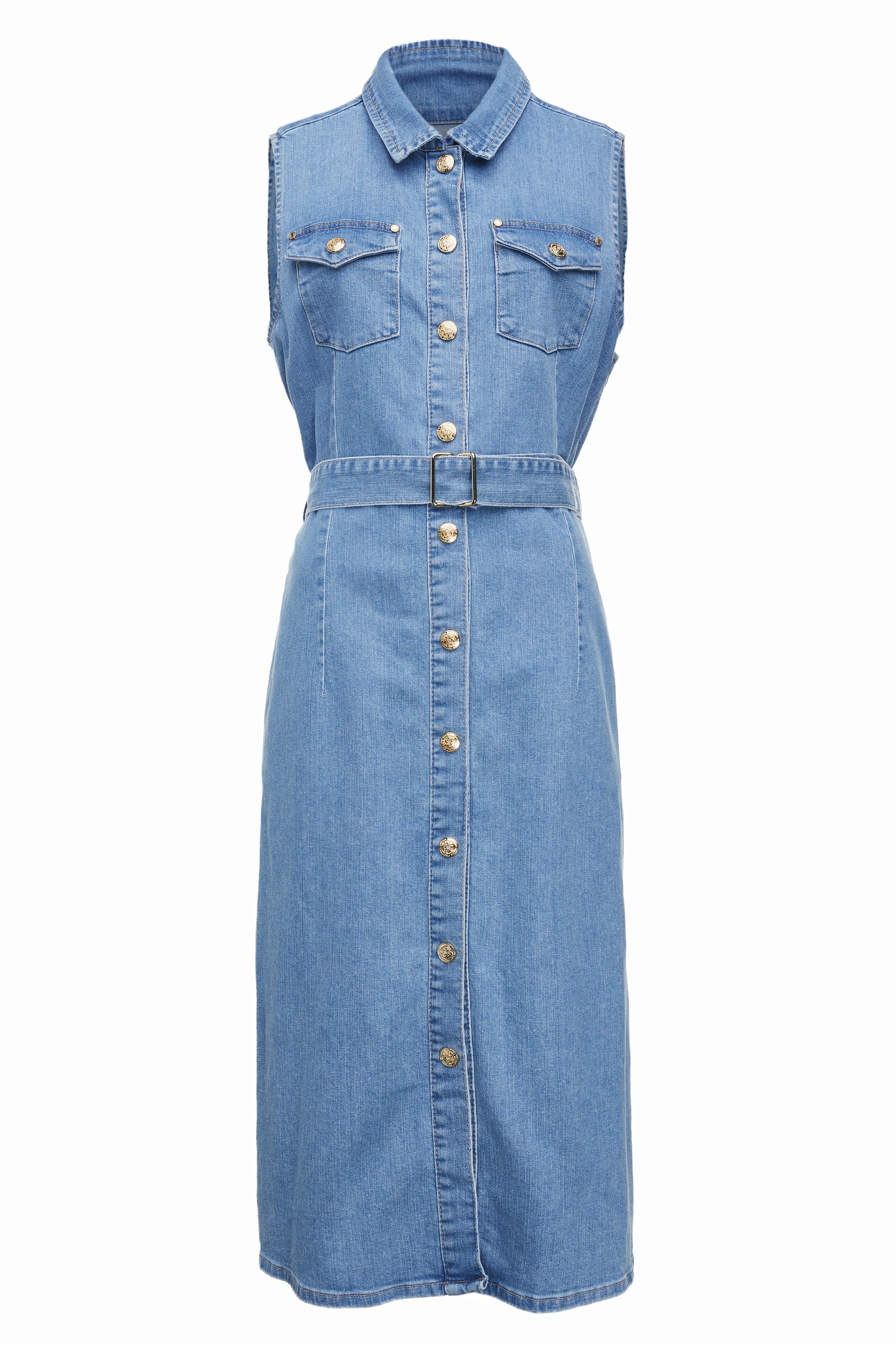 Cleo Denim Shirt Dress - Indigo