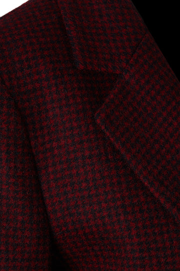 Double Breasted Blazer (Deep Red Houndstooth) – Holland Cooper
