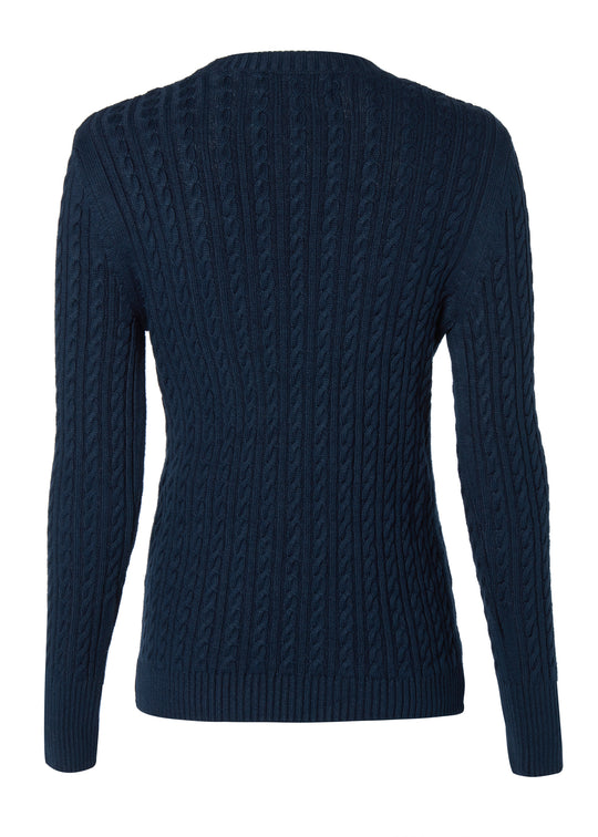 Seattle Cable Crew Knit (Ink Navy) – Holland Cooper