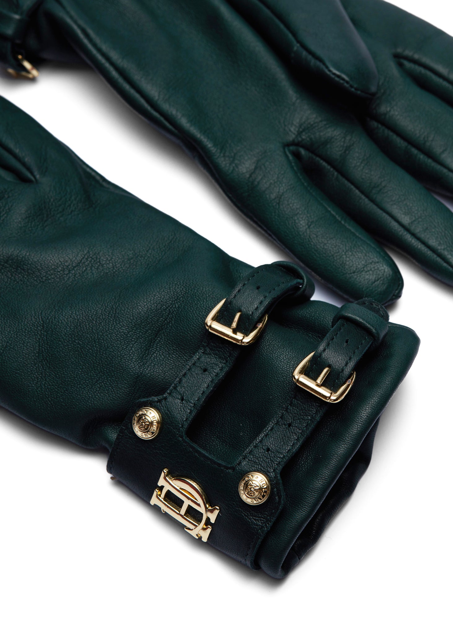 Monogram Leather Gloves (Racing Green)