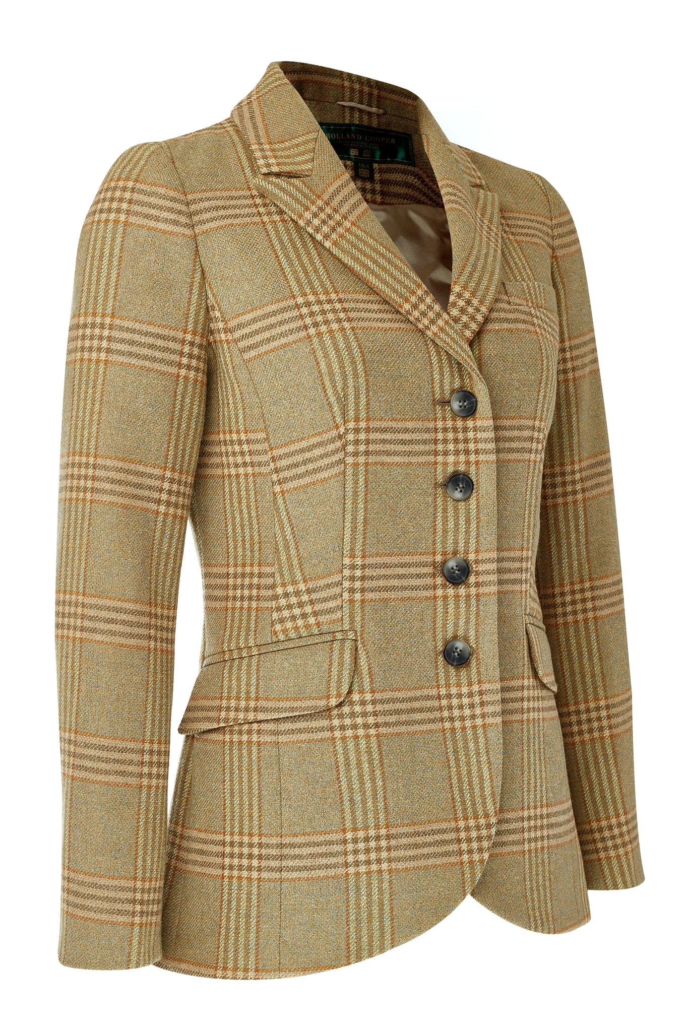 front of womens leveret tweed riding jacket 
