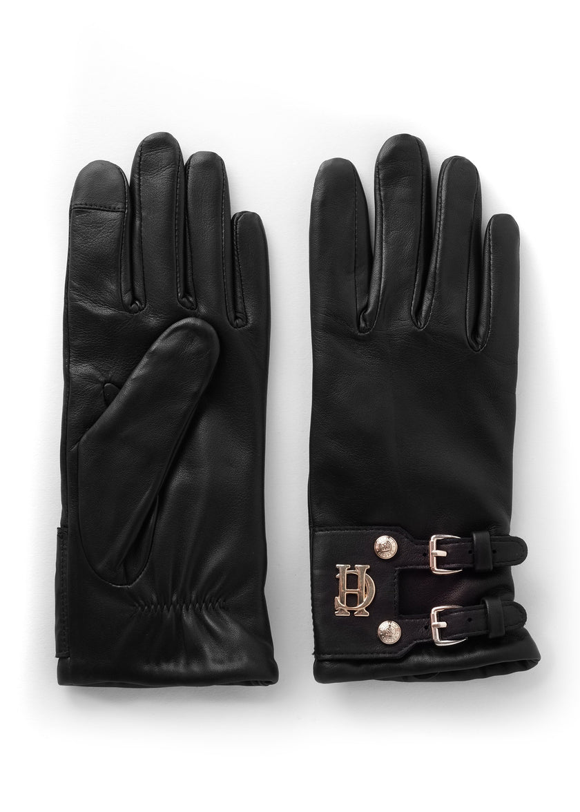 Monogram Leather Gloves (Black) – Holland Cooper