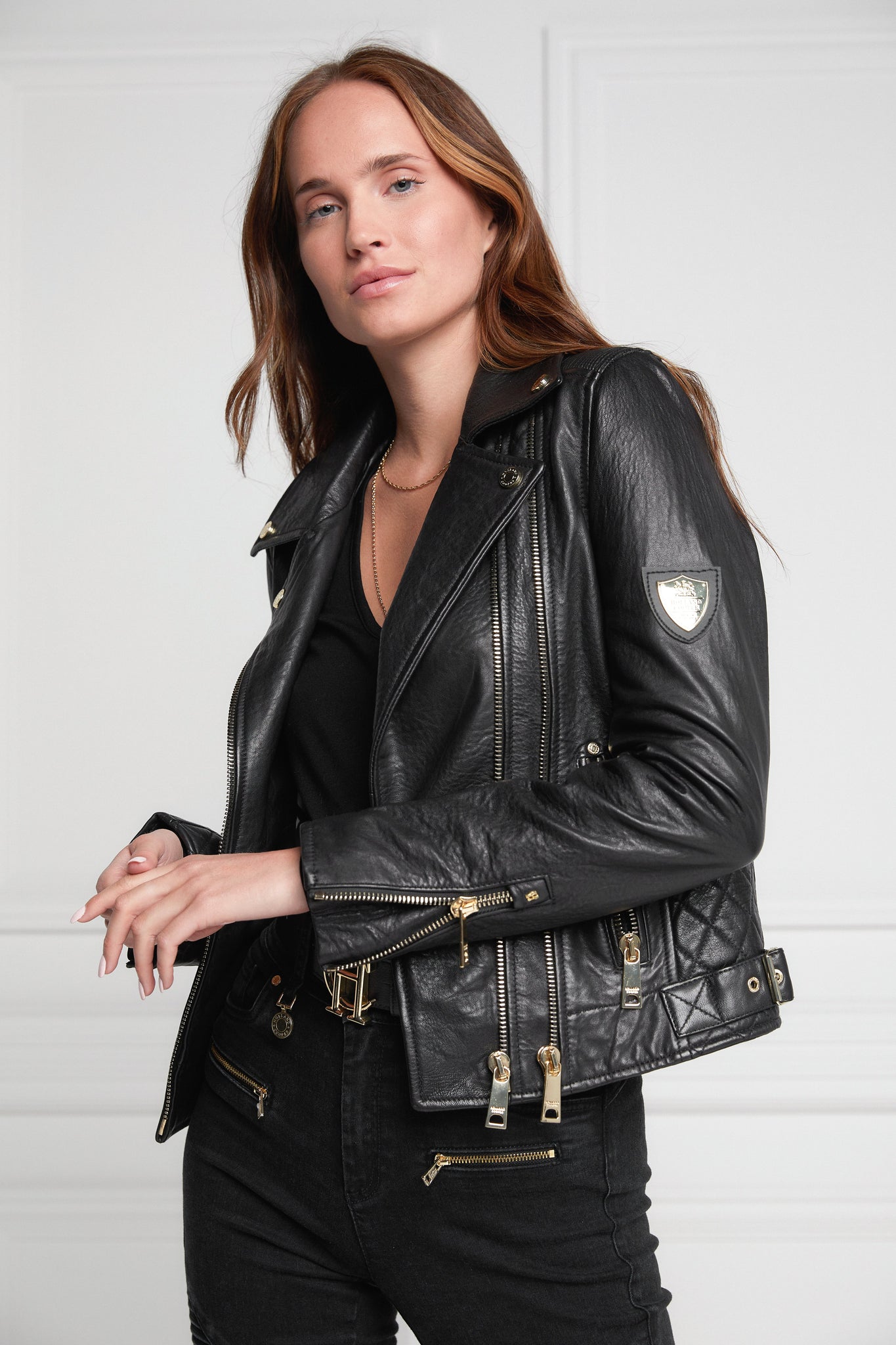 Leather Biker Jacket (Black)