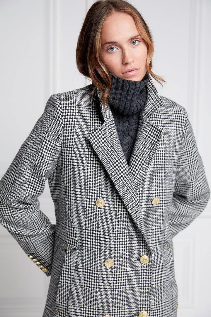 Double Breasted Coat (Prince of Wales Mono) – Holland Cooper