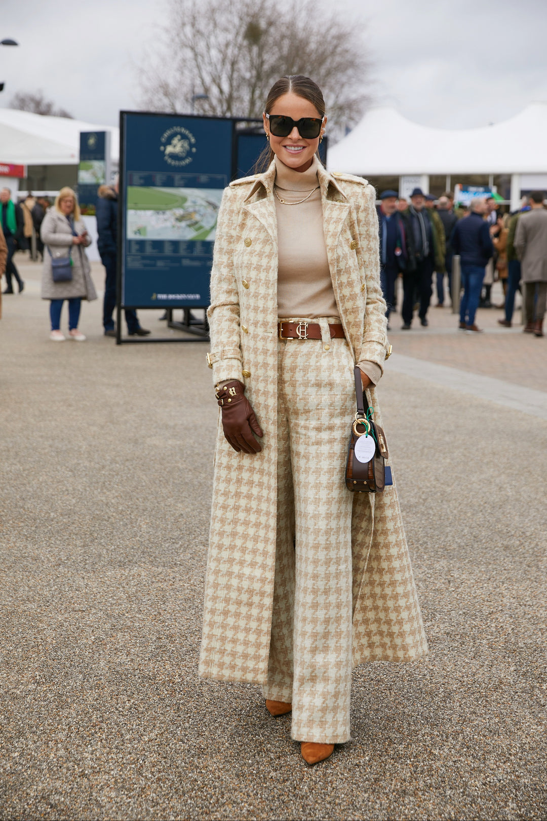 Edgworth Houndstooth Jacket - Camel