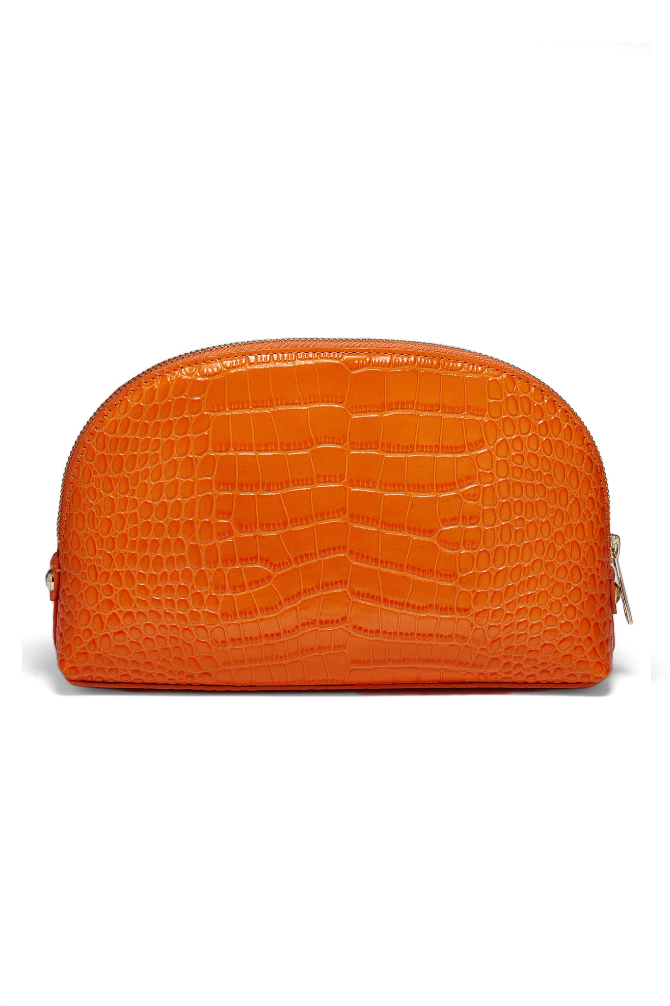 Chelsea Makeup Bag (Orange Croc)