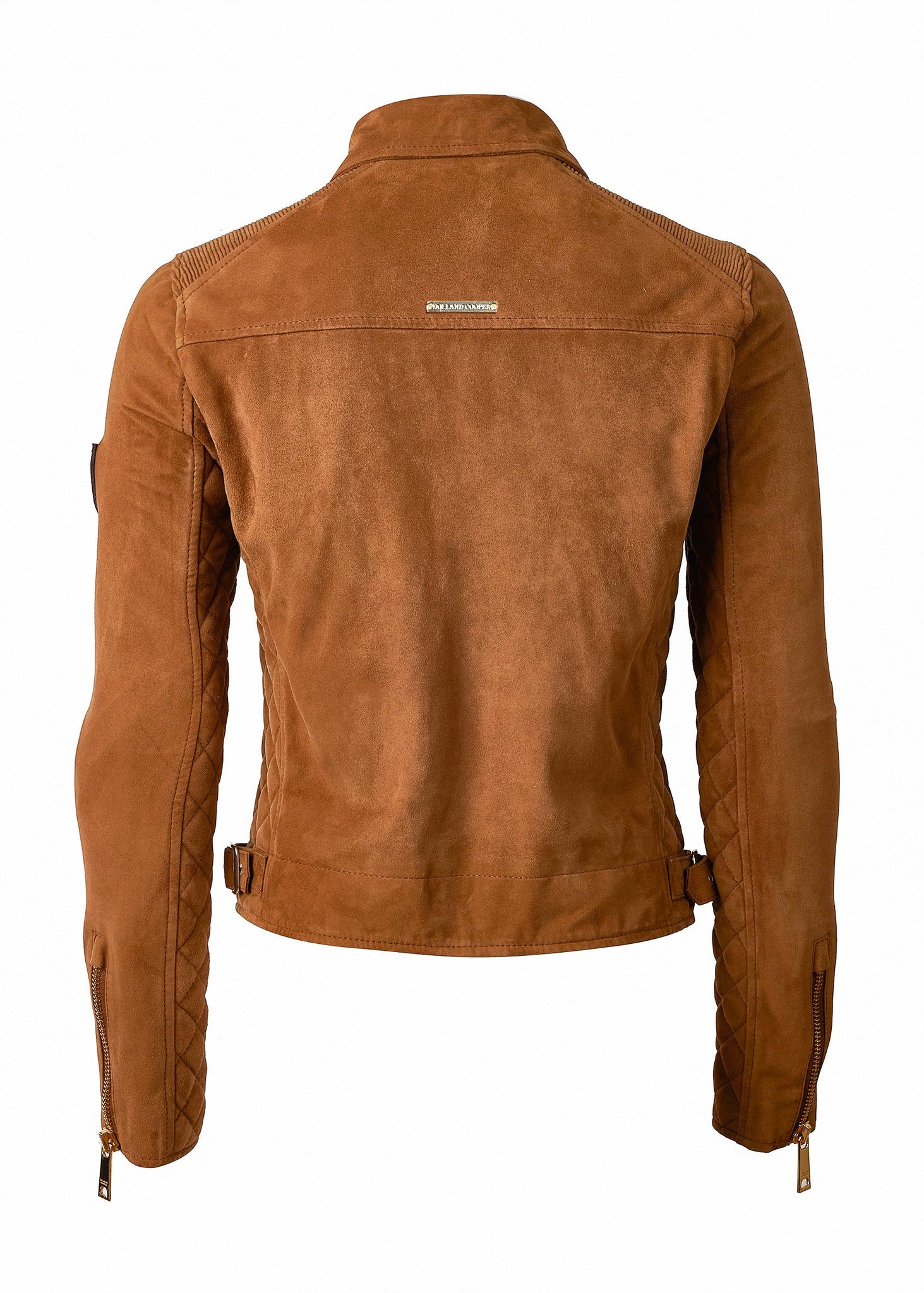 Suede Biker Jacket (Camel)