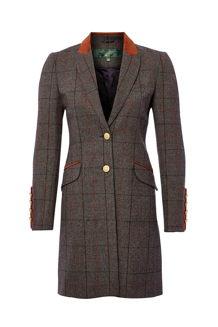 Kempton Coat (Mid Blue Check) Holland Cooper