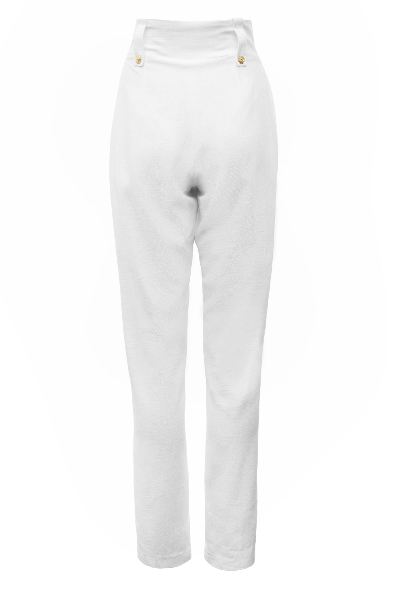High Waisted Peg Trouser (Oyster Linen) – Holland Cooper